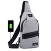 Image of New USB Design Chest Bag Women Backpacks Men Sling Bag Crossbody One Shoulder Strap Rucksack Polyester Cross Body Travel Bags