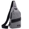 Image of New USB Design Chest Bag Women Backpacks Men Sling Bag Crossbody One Shoulder Strap Rucksack Polyester Cross Body Travel Bags