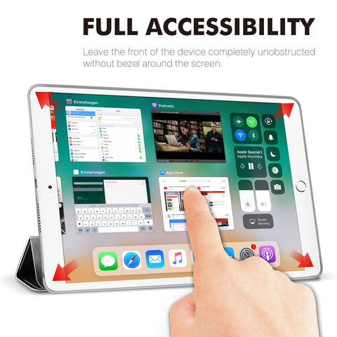 "iPad Pro 9.7 Case Slim Shell Smart Cover Stand, Hard Back Protection w/ Auto Sleep Wake (Black)"