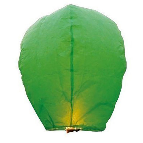 100 Pack Green Paper Chinese Floating Sky Lantern Flying Candle Lamps