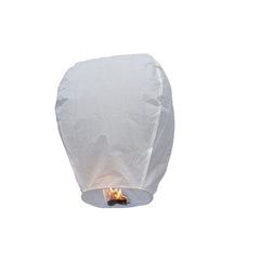 50pcs Flying Candle Sky Lanterns Paper Chinese Floating Lantern for Party Wedding White