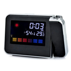 Digital LCD Projection Alarm Clock with Calendar Weather Forecast Station