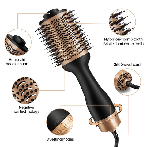 Professional Magic  Dryer & Volumizing  Stock One Step 3 in 1 blow dryer hair brush Curling Comb