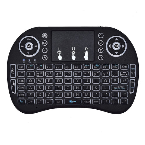 Mini i8 2.4G Air Mouse Wireless Keyboard with Touchpad Black
