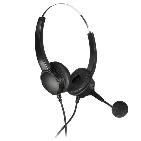 Handsfree Call Center Binaural Headphones Telephone Corded Headset Headphone With Mic Noise Cancelling