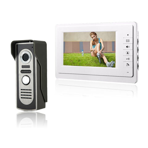 HD 7`` TFT Color Video door phone Intercom Doorbell System Kit IR Camera Doorphone Monitor Speakerphone Intercom