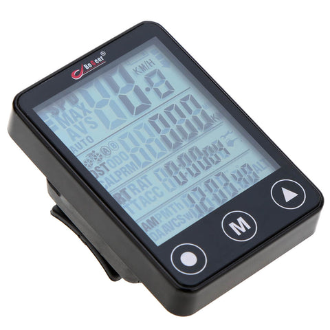Wireless Bicycle Computer Speedometer Odometer Multifunction Touch Button LCD Backlight Waterproof Bike Computer