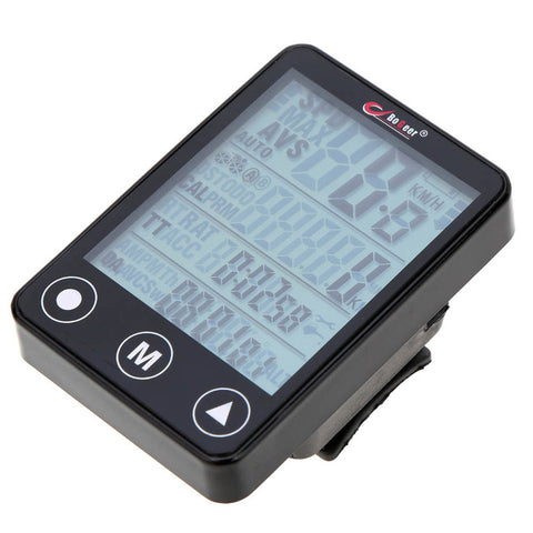 Wireless Bicycle Computer Speedometer Odometer Multifunction Touch Button LCD Backlight Waterproof Bike Computer