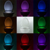 Image of Sensor Motion Activated LED Toilet Night Light Battery-powered 8 Changing Colors Magic Toliet LED Sensor Lamp