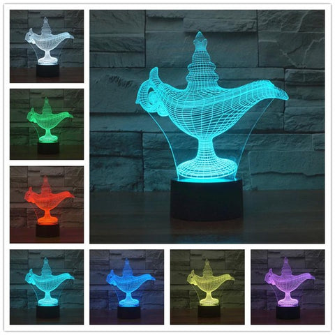 2016 3d light Creative visual stereo lamps LED touch lamps switch  Power Bank Abajur Night Light Lava Lamp Table Lamp