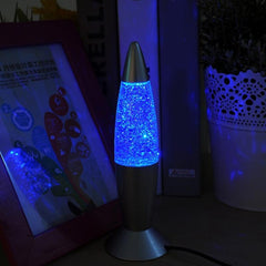 3D Rocket Multi Color Changing Lava Lamp RGB LED Glitter Party Mood Night Light Christmas Gift Bedside Night lamp