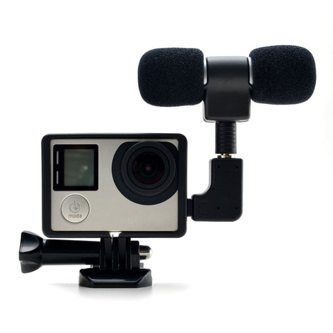 3.5mm Mini Stereo Microphone For Gopro Hero 4 3 Accessories Protective Frame Case Mount For Go Pro Action Camera No Noise Mic