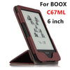 Image of Case For BOOX C67ML PU Protective eBook Reader Smart Cover Protector leather For boox C67ML Carta C67ML Carta 2 Sleeve 6'' Cases