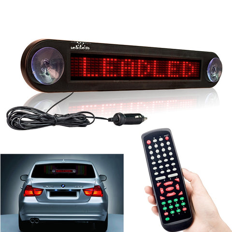 12V 30cm Red Car Led Sign Remote Programmable Scrolling Advertising Message display board Car rear window Moving signs