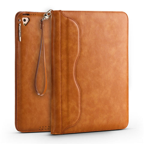 New Hmsunrise Leather Case For apple ipad 9.7 inch 2018 Ultra Thin Folio Flip Stand Cover Auto Wake Sleep for ipad A1822 A1823