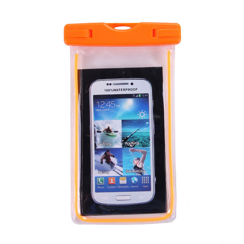 Universal Luminous mobile phone waterproof bag case For iPhone7/5S/6/6S plus/5 Galaxy S7 Cover Swimming Pool Accessories Bags