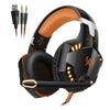 Image of EACH G2000 LED Lighting 3.5mm Stereo Gaming Over-Ear Headphone Headset with Mic for PC Computer Game with Noise Canelling Blue