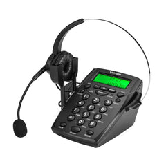 Professional Call Center Dialpad Headset Telephone with Dial Key Pad telephone RJ9 plug headset phone with Green Back Light