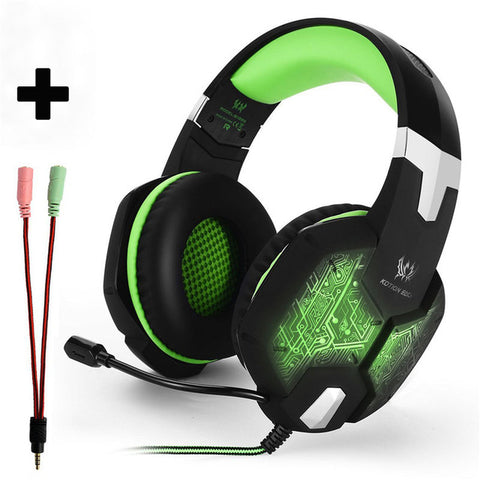 3.5mm Gaming Headphone Gaming Headset Casque Gamer Stereo Headphone With Microphone Mic Led light Game Headsets For PC Computer