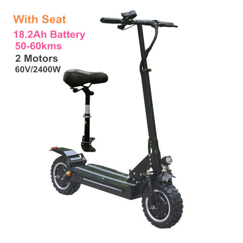 FLJ 11inch Off Road Electric Scooter 60V 2400W 65Km/h Strong powerful new Foldable Electric Bicycle fold hoverboad bike scooters