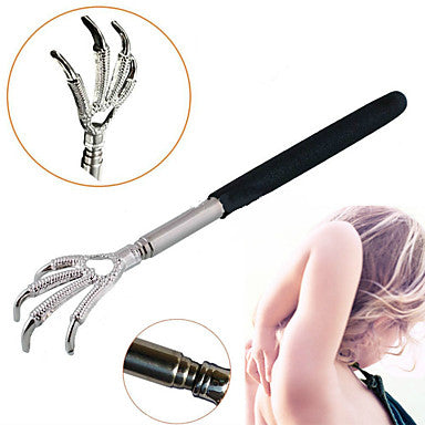 1Pcs Practical Handy Stainless Pen Clip Back Scratcher Telescopic Pocket Scratching Massage Kit Bear Claw Back Scratcher 22Cm Elongation 59 Cm